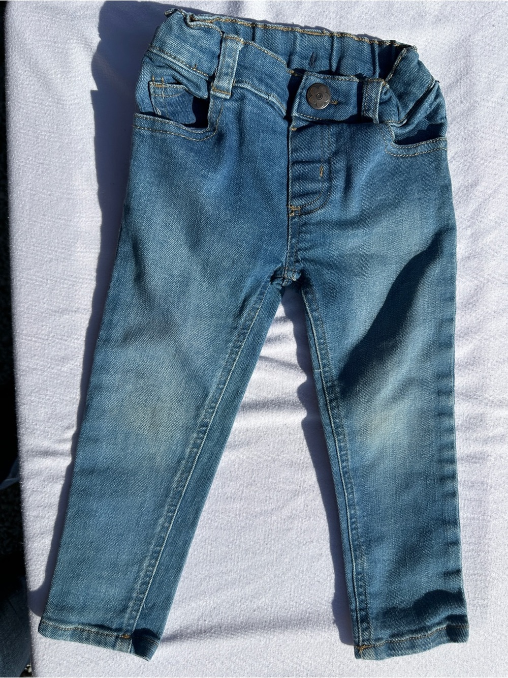 Kids Orange Corduroy Pants & Light Blue Denim Jeans Set(42) - Picture 8 of 10